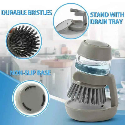 Globetrek° DishwashingBrush 1+1 GRATIS: Nem At Bruge Sæbedispenser Køkken Skrubbe Opvask Børste
