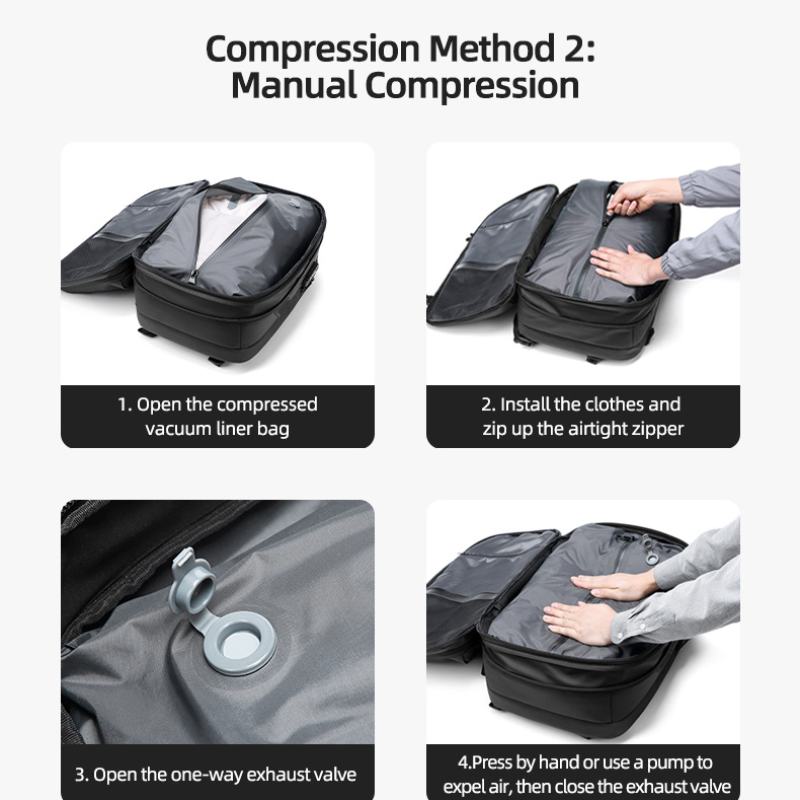 Icone™ CompressionBag: Plassbesparende Kompresjons Vakuum Reiseveske