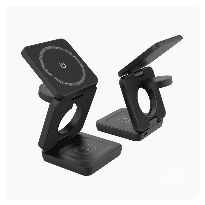 Holder360° MultiCharger: Multifunksjonell Sammenleggbar Magnetisk Ladestativ