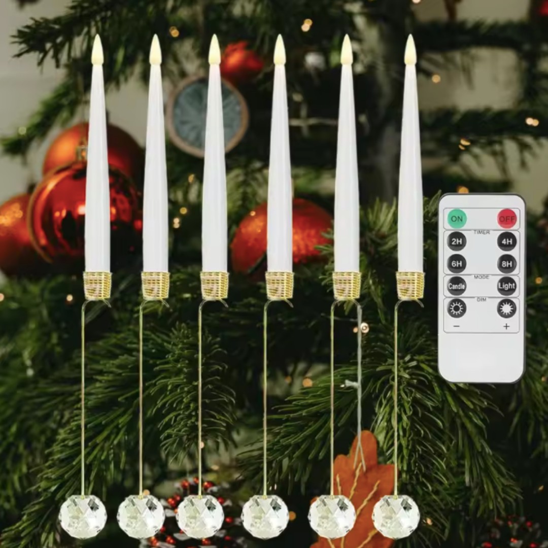 Ledsen™ ChristmasGlow: LED Magisk Juleglød Krystallkule Stearinlys