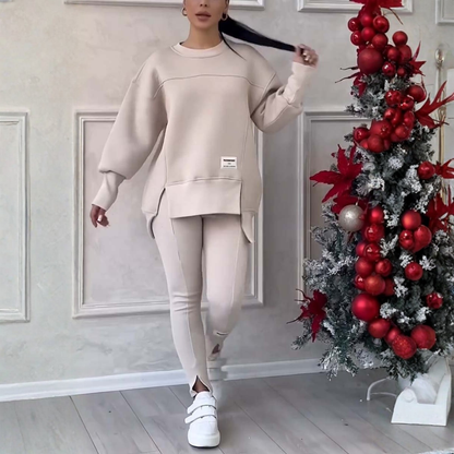 Icone™ WarmSet: Stilfuld Sweatshirt Og Monteret Bukser Varm Sæt