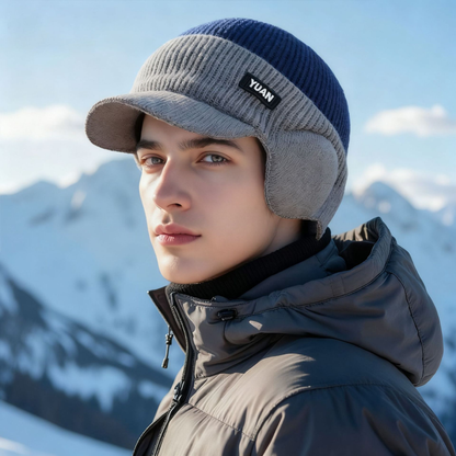 Icone™ EarflapBeanie 1+1 GRATIS: Tyk Strikket Vinter Beanie Øreklapsbeskyttelse