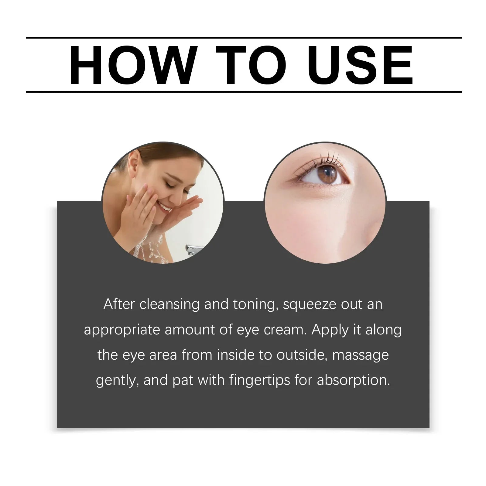 EyeCream 1+1 GRATIS: Fuktighetsgivende Oppstrammende Anti-Mørke Ringer Øyekrem Serum