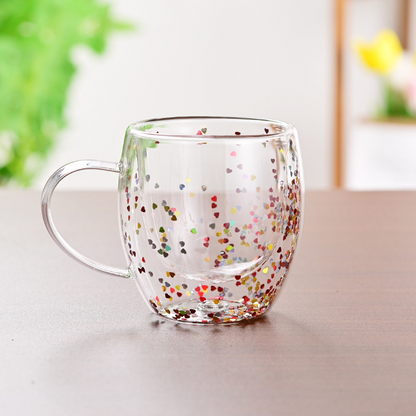 CrystalMug - Dobbelt Lagdelt Kreativ Glasskrus
