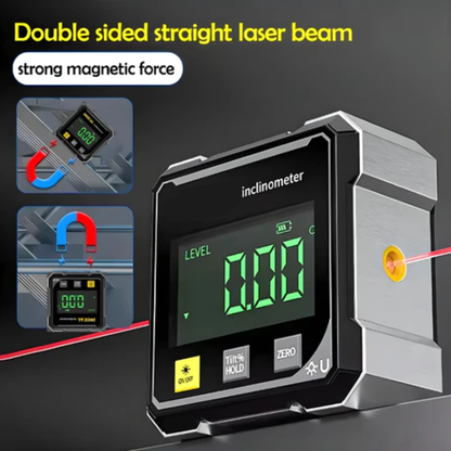 Globetrek° DigitalInclinometer: Digital Magnetisk Side Laser Hellingsmåler