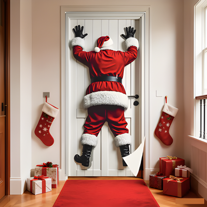 Icone™ HangingSanta: Julebakgrunn Hengende Julenisse Dørdekorasjon