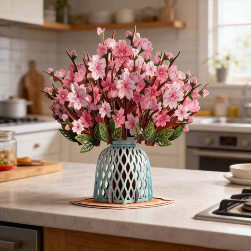 FlowerCard 1+1 GRATIS - 3D Pop Up Blomster Bouquet Special Hilsen Kort