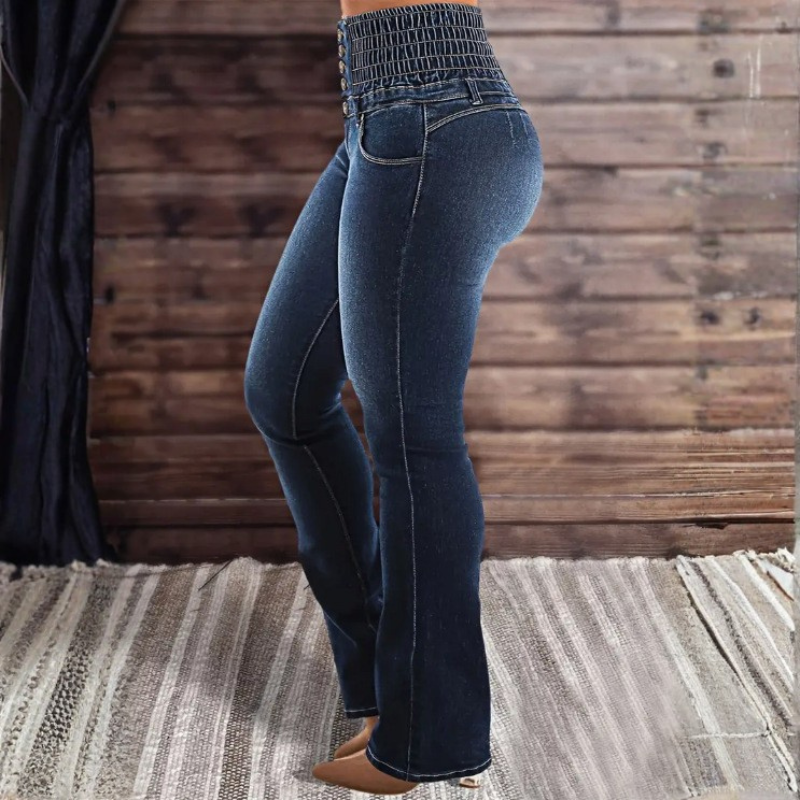Icone™ FlareJeans: Stilfulde Strækbare Højtaljede Chic Flare Jeans