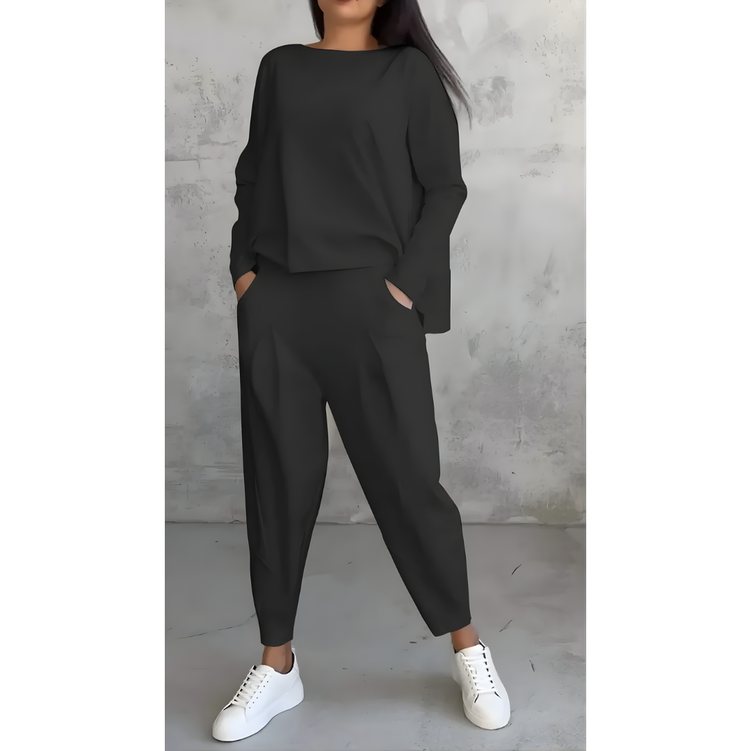 Icone™ CasualOutfit: Kvinners Langermet Topp Og Bukser Todelt Uformelt Antrekk