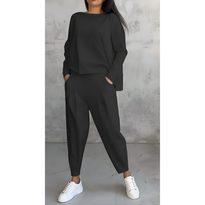 Icone™ CasualOutfit: Kvinners Langermet Topp Og Bukser Todelt Uformelt Antrekk