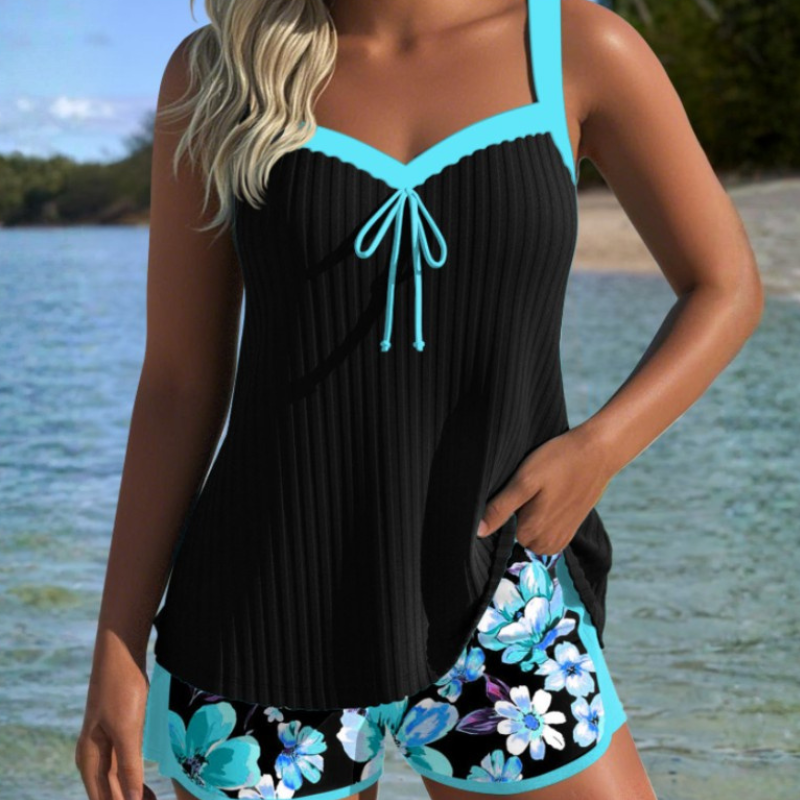 Icone™ SummerTankini: Moderne Behagelig To-Delt Sommer Tankini Badetøj Sæt