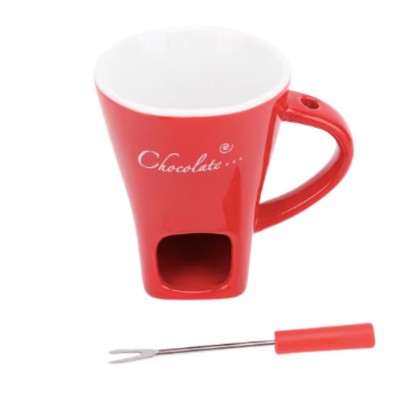 Globetrek° FondueMug – Keramisk Elegant Sjokoladefonduekrus Med Rører