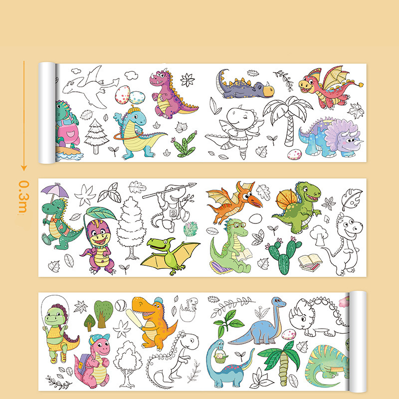 Kletshuts™ ColoringRolls 1+1 GRATIS: Børns Kreative DIY Papir Tegne- Og Farvelægning Ruller