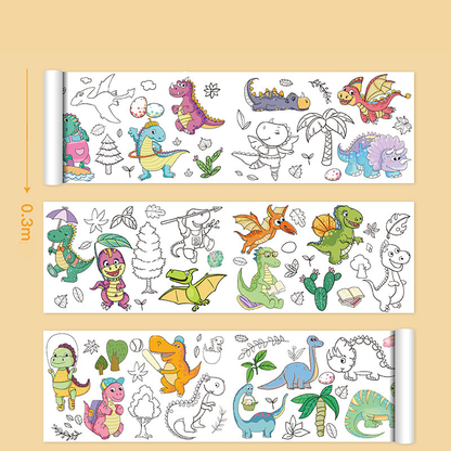 Kletshuts™ ColoringRolls 1+1 GRATIS: Børns Kreative DIY Papir Tegne- Og Farvelægning Ruller