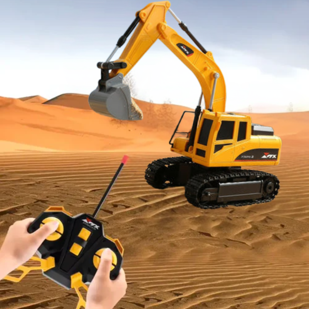 Kletshuts™ ExcavatorToy: Fjernkontroll Barn Gravemaskin Leketøy