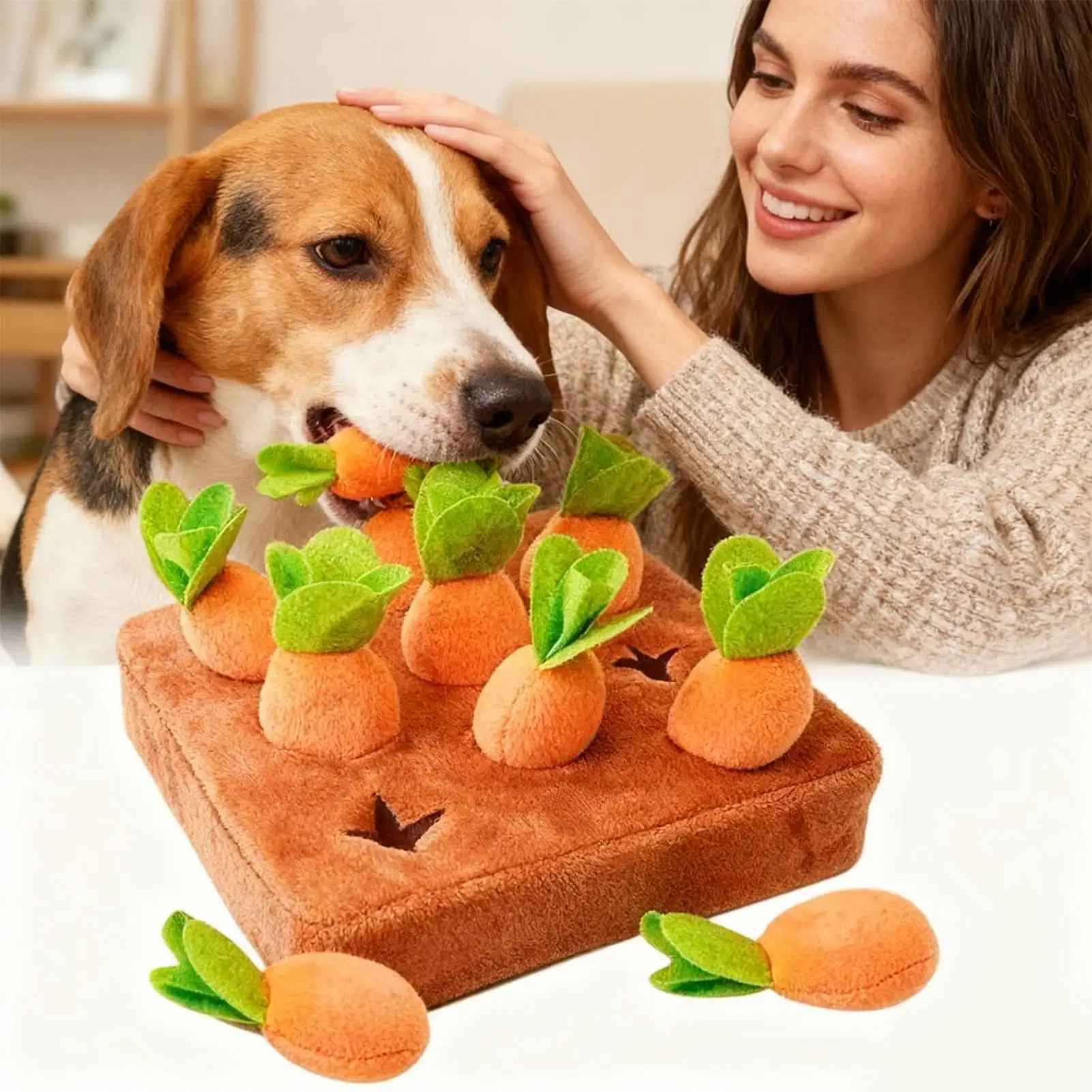 DogFri™ SniffingBoard: Premium Interaktiv Gulrot Puslespill Snusebrett