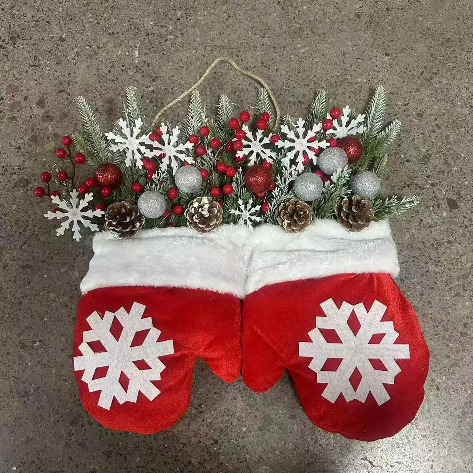 Ledsen™ ChristmasMitten: Utendørs LED Julevott Krans Dekorasjon