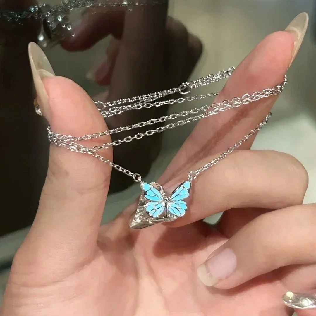 Jewelance™ GlowingButterfly 1+1 GRATIS: Mote Glødende Sommerfugl Halskjede Og Armbånd Sett