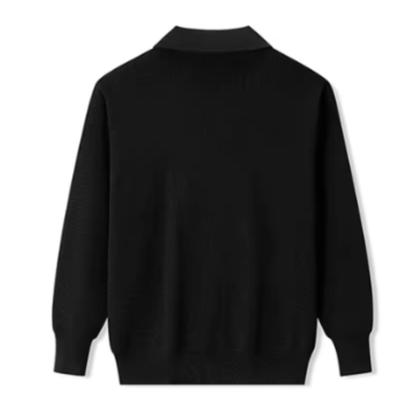 Icone™ PoloSweater: Afslappet Krave Strikket Polo Sweater