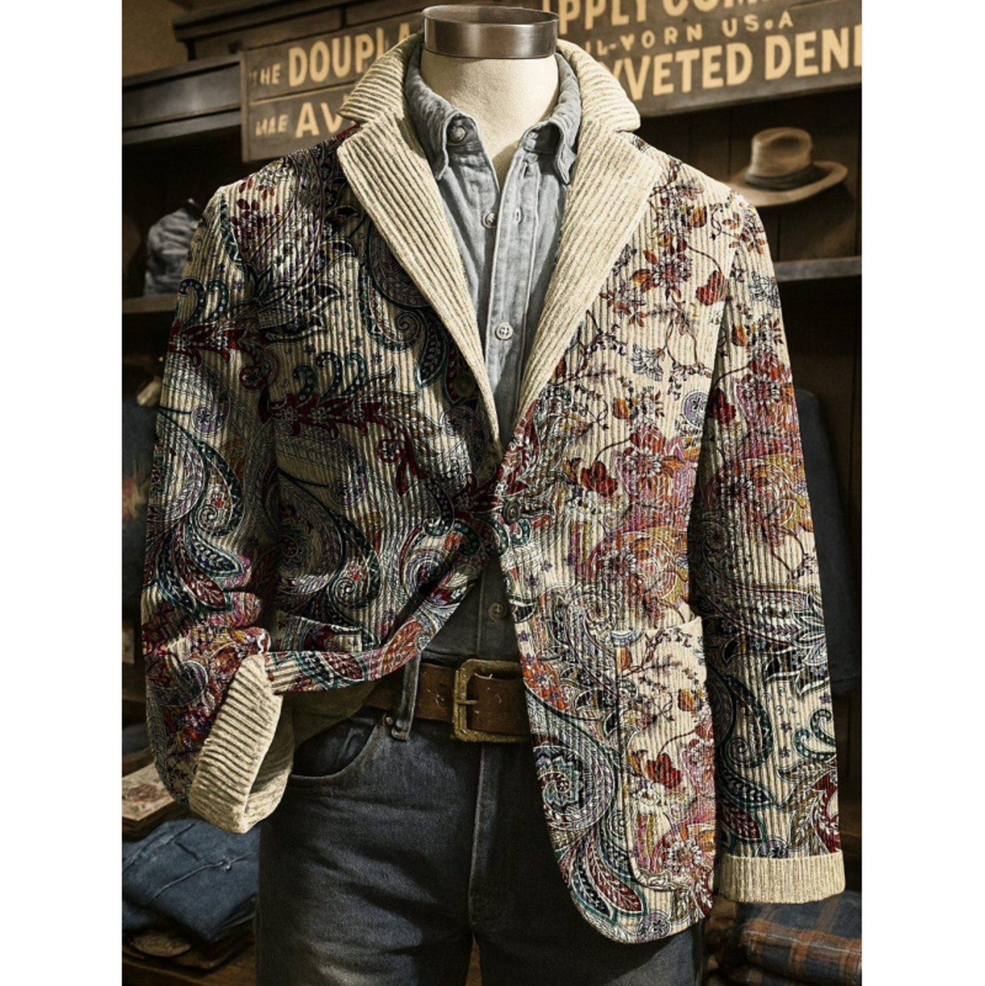 Icone™ VintageJacket: Stilfull Herre Casual Klassisk Vintage Jakke