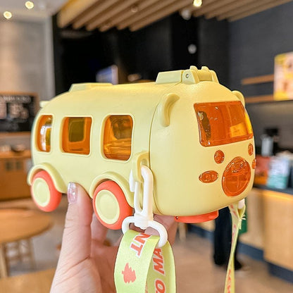 Kletshuts™ BusTumbler: Sød Sjov Stor Kapacitet Børne Bus Vand Tumbler