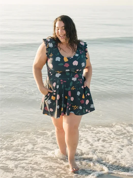 Icone™ SwimRomper: Badedrakt Romper Med Innebygd BH