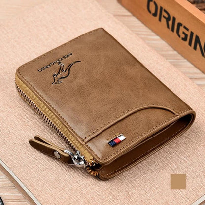 Icone™ ZippyWallet: Herre Glidelås Skinnlommebok Med RFID-beskyttelse