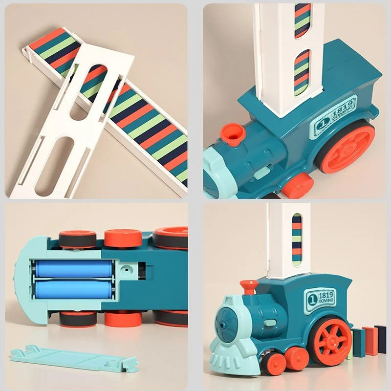 Kletshuts™ DominoTrain - Automatisk Dominolegging Togsett