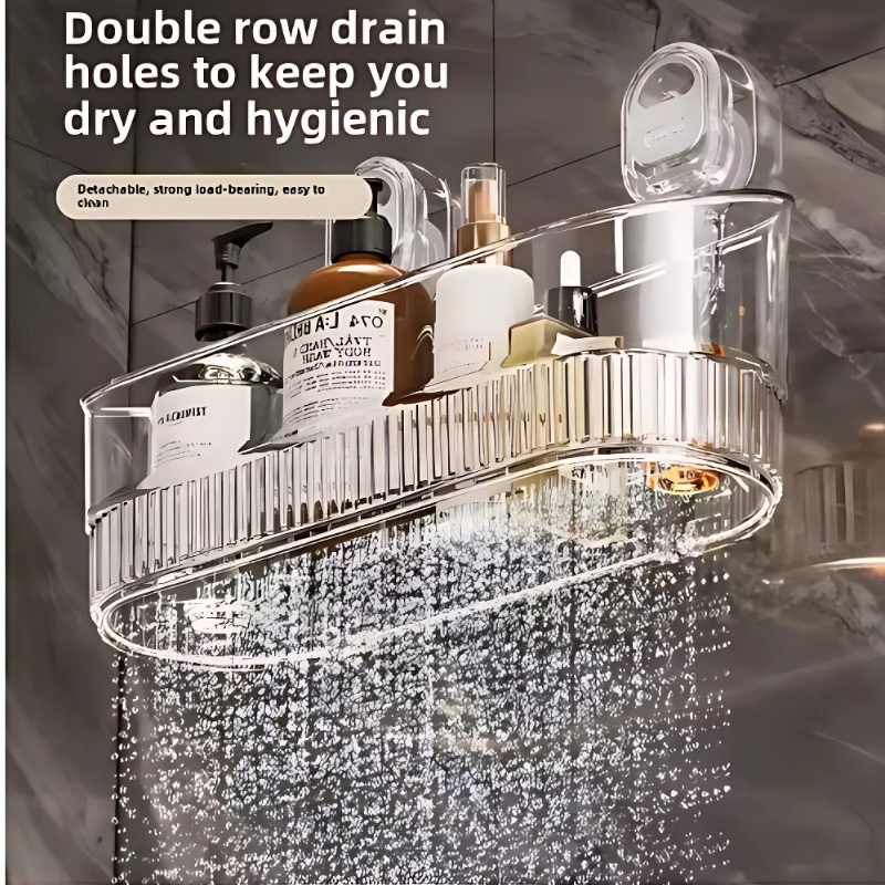 GlideHold® OrganizerRack: Organizer Oppbevaringshylle Med Vanndrenshull