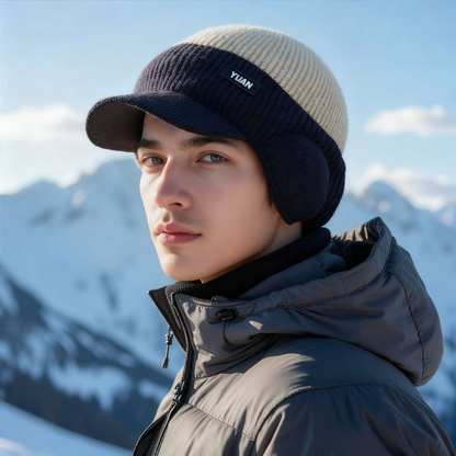 Icone™ EarflapBeanie 1+1 GRATIS: Tyk Strikket Vinter Beanie Øreklapsbeskyttelse
