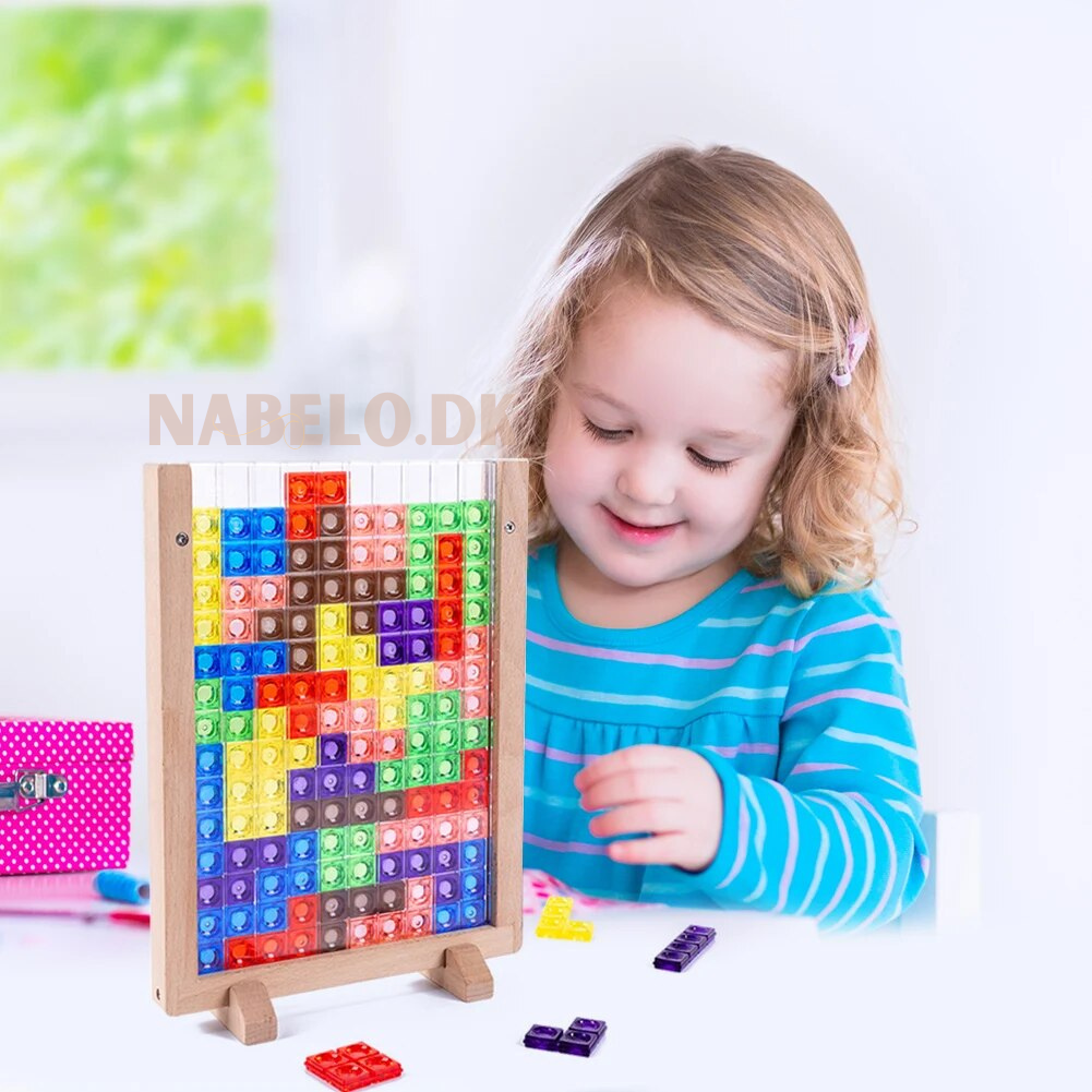 Kletshuts™ BrainyBlocks - 3D Tangram Trepuslespill Og Pedagogisk Brettspill