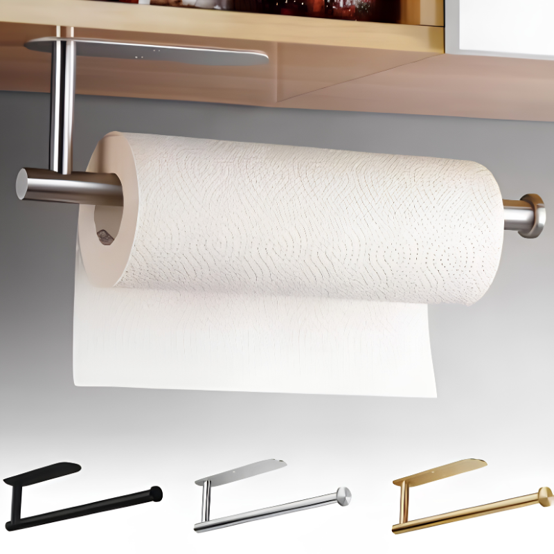 GlideHold® TowelHolder: Vægmonteret Rulle Håndklædeholder I Rustfrit Stål Uden Bor