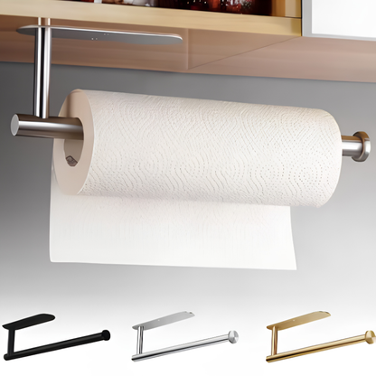 GlideHold® TowelHolder: Vægmonteret Rulle Håndklædeholder I Rustfrit Stål Uden Bor