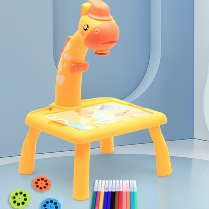 Kletshuts™ DrawingTable: Barnas Tegne- og Fargeprojektor Giraffebord