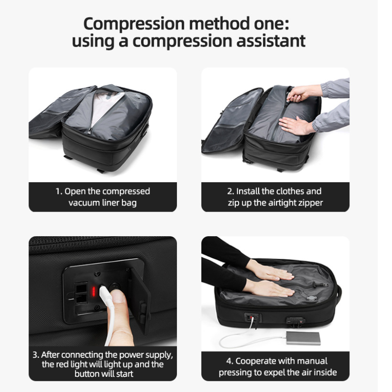Icone™ CompressionBag: Plassbesparende Kompresjons Vakuum Reiseveske