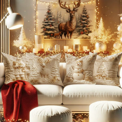 ChristmasCovers – Premium Elegant Hvit Pute Juletrekk