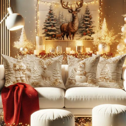 ChristmasCovers – Premium Elegant Hvit Pute Juletrekk