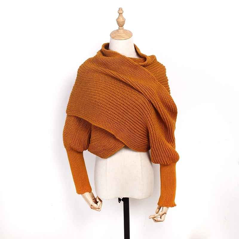 Icone™ ScarfSweater: Stilfull 2-i-1 Konvertibel Varm Skjerfgenser
