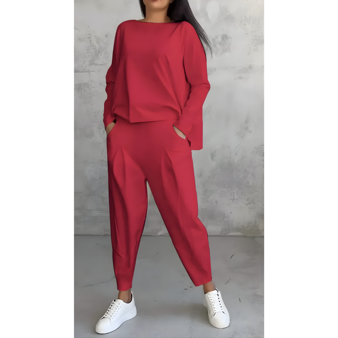Icone™ CasualOutfit: Kvinners Langermet Topp Og Bukser Todelt Uformelt Antrekk