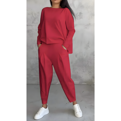Icone™ CasualOutfit: Kvinners Langermet Topp Og Bukser Todelt Uformelt Antrekk