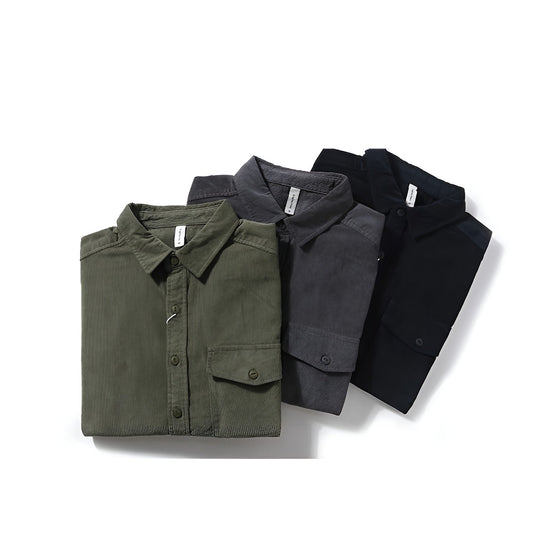 Icone™ CozyShirt: Mellomvekt Børstet Utility Lomme Koselig Skjorte