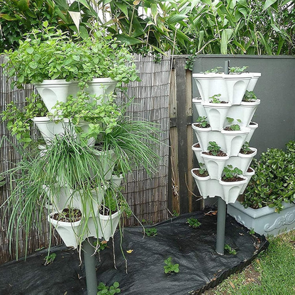 FlowerPots 1+1 GRATIS: Multi-Lag Stabelbare Tårn Blomsterkrukker