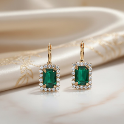 Jewelance™ JewelrySet: Mote Luksus Smaragdgrønt Smykkesett Gaveeske