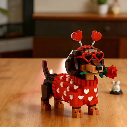 Kletshuts™ DachshundBlocks - Miniature DIY Dachshund Bygge Sæt