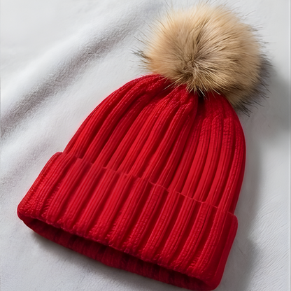 Icone™ CozyKnit 1+1 GRATIS: Ultra-Blød Strækbar Hyggeligt Strik Pom-Pom Hue