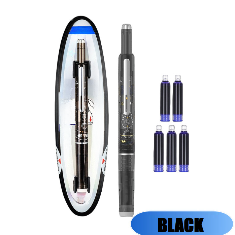 FountainPen - Uttrekkbar Og Gjenfyllbar Fyllepenn Med Blekkpatroner