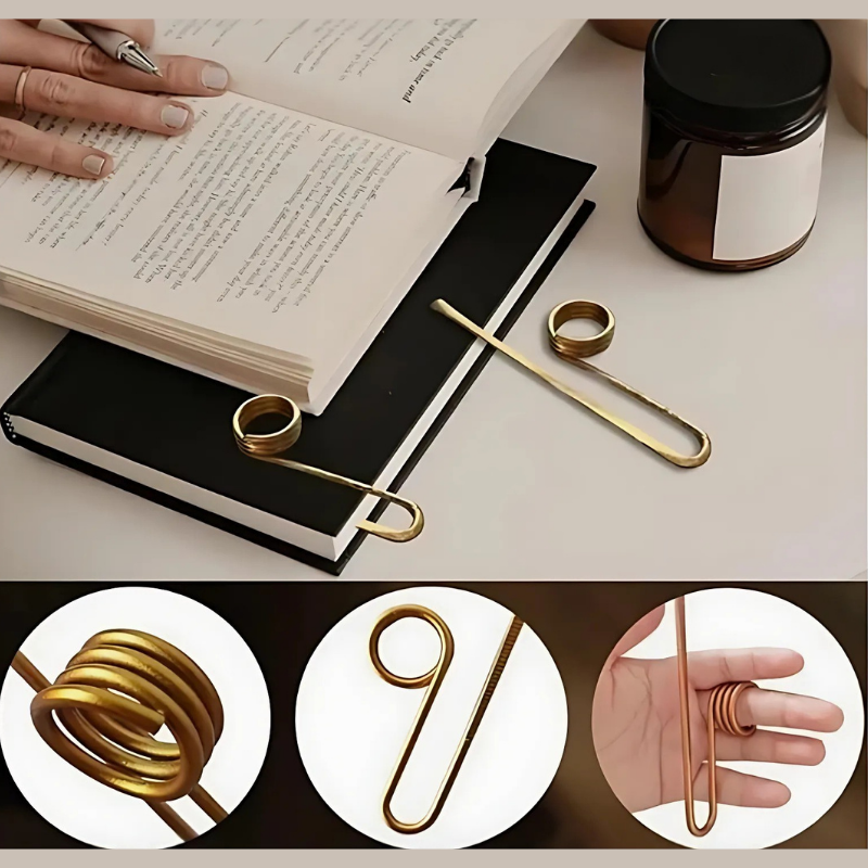 GlideHold® BookHolder: Sikkert grep Komfortabelt bokmerke og bokholder