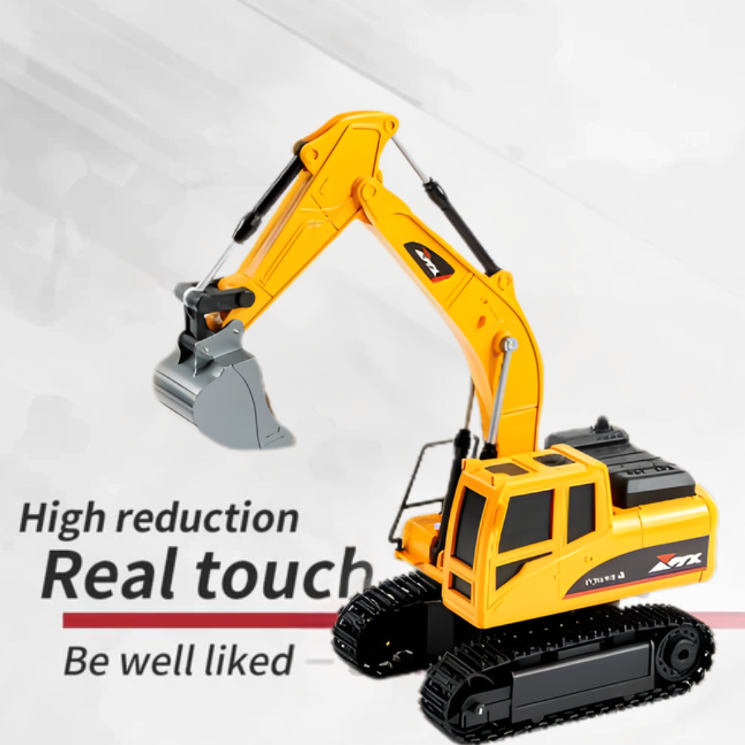 Kletshuts™ ExcavatorToy: Fjernkontroll Barn Gravemaskin Leketøy