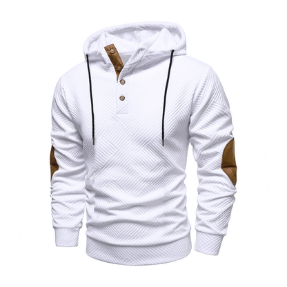 Icone™ VersatileHoodie: Tilfældig Halv-Knap Snøre Alsidig Hættetrøje