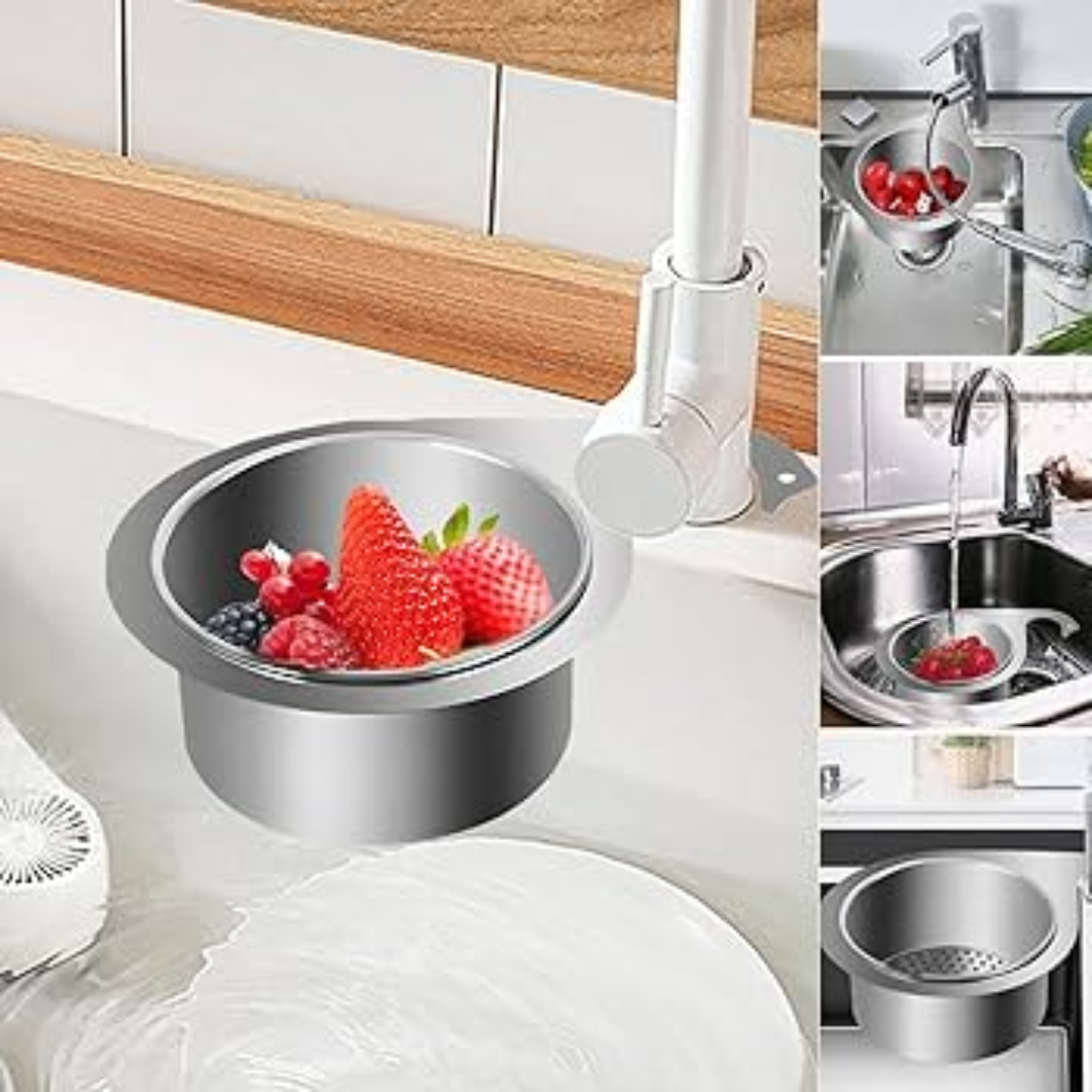 Globetrek° SinkStrainer 1+1 GRATIS: Rustfritt Filter Svanestil Vask Sil